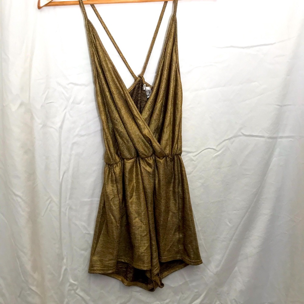 Gold romper size small